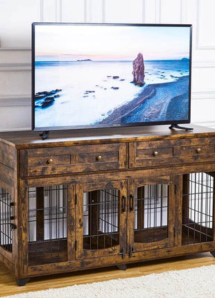Dog Crate Furniture with Openable Partition