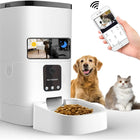 Automatic Pet Feeder with Camera, App Control, Voice Recorder, Timed Feeder for Schedule Feeding, Dual Power Supply,Wifi Pet Food Dispenser with App Control