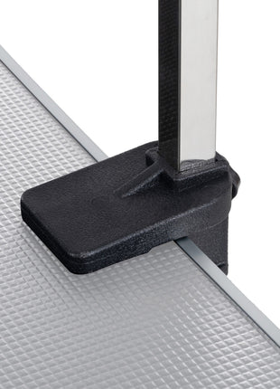 46' Folding Dog Pet Grooming Table Stainless Steel Frame Rubber Mat on Board with Adjustable Arm and Clamps pet dog Cat Grooming Table (SILVER-GRAY COLOR) - Pup List
