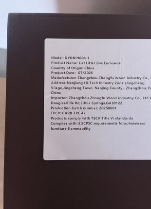 Wooden Pet House Cat Litter Box Enclosure with Drawer, Side Table, Indoor Pet Crate, Cat Home Nightstand (Brown)