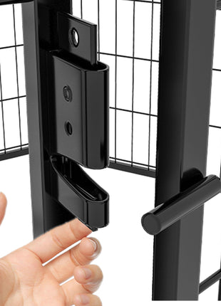 16 Panels Heavy-Duty Metal Playpen with Door, 39.37' H Dog Fence Pet Exercise Pen for Outdoor, Indoor