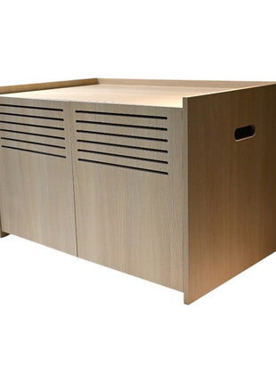 Modern Wooden Cat House with Scratching Pad , Cat Litter Box Enclosure, Spacious Hidden Cat Litter Box -33.46' x 21.06' x 21' , 45.87 lbs