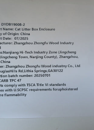 Wooden Pet House Cat Litter Box Enclosure with Drawer, Side Table, Indoor Pet Crate, Cat Home Nightstand (White)