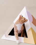 'Abstract' Cardboard Cat Pyramid