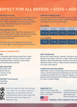 PREMIUM RAW FREEZE DRIED DOG FOOD BEEF