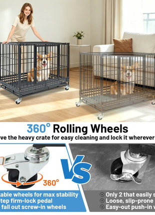 37" Stackable Heavy Duty Dog Kennel 371D08