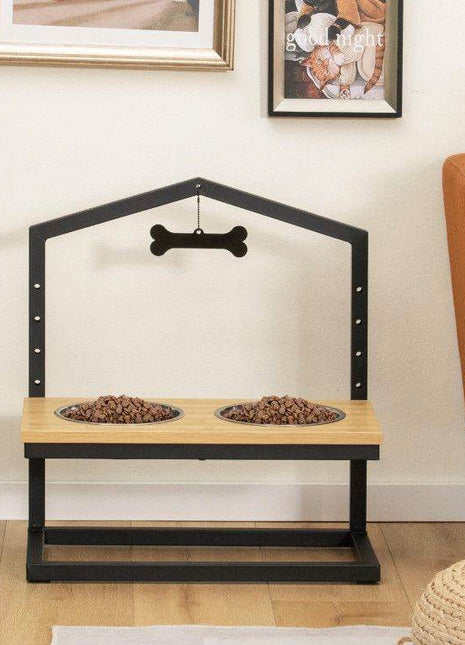 Adjustable Elevated Dog Feeder with 5 Height Settings - Premium Raised Pet Feeding Station with 2 Large Stainless Steel Bowls