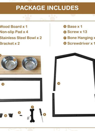 Adjustable Elevated Dog Feeder with 5 Height Settings - Premium Raised Pet Feeding Station with 2 Large Stainless Steel Bowls