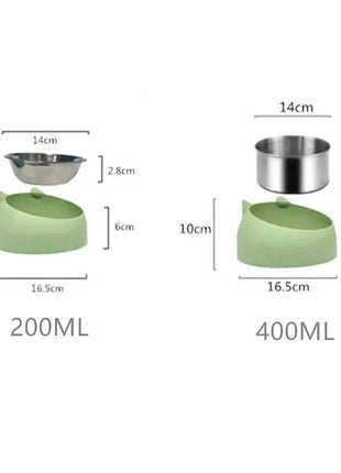 Durable Stainless Steel Cat Bowl Easy Clean Cute Feeding & Drinking Water Bowl