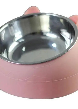Durable Stainless Steel Cat Bowl Easy Clean Cute Feeding & Drinking Water Bowl