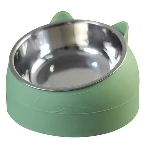 Durable Stainless Steel Cat Bowl Easy Clean Cute Feeding & Drinking Water Bowl