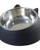 Durable Stainless Steel Cat Bowl Easy Clean Cute Feeding & Drinking Water Bowl