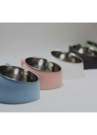 Durable Stainless Steel Cat Bowl Easy Clean Cute Feeding & Drinking Water Bowl