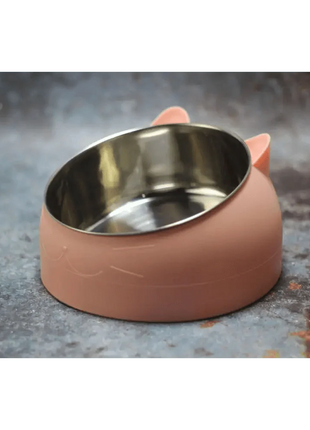 Durable Stainless Steel Cat Bowl Easy Clean Cute Feeding & Drinking Water Bowl