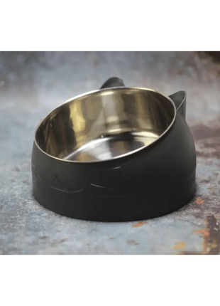 Durable Stainless Steel Cat Bowl Easy Clean Cute Feeding & Drinking Water Bowl