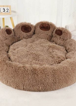 Big Paw Plush Pet Sofa Bed – Washable Dog & Cat Bed with Calming Raised Edges (Small to XL)