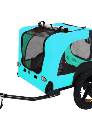 Pet Bike Trailer Dog Cart for Bicycle,Suitable for Small and Medium Pets, Easy Folding Cart Frame, Quick Release Wheel, Non-Slip Floor, Internal Leash - Pup List