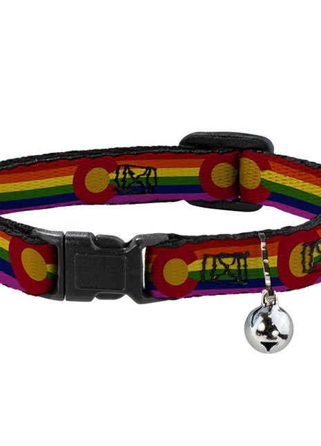 Cat Collar Breakaway - Colorado Flags2 Pride Vintage