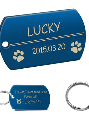 Engraved Personalized Stainless Steel Dog Tag - Pup List