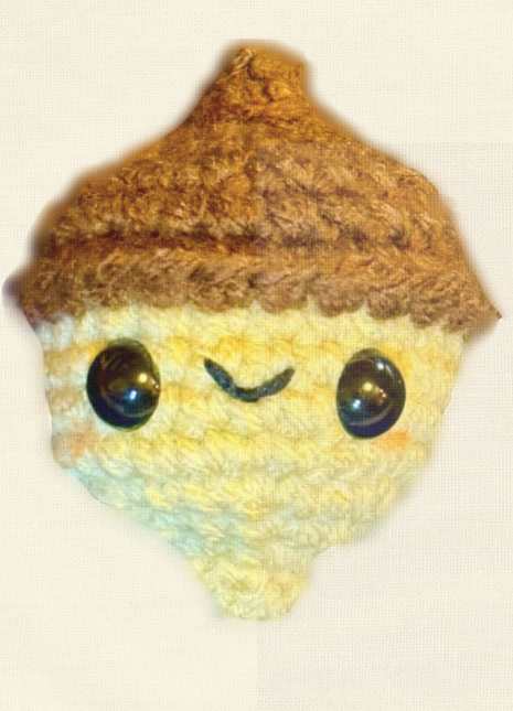 Handmade Catnip Toy | Augie the Acorn Chunkle Puff Infused with Miracle Nip Botanicals