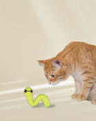 Handmade Catnip Toy | Noodle the Inchworm Chunkle Puff Infused with Miracle Nip Botanicals