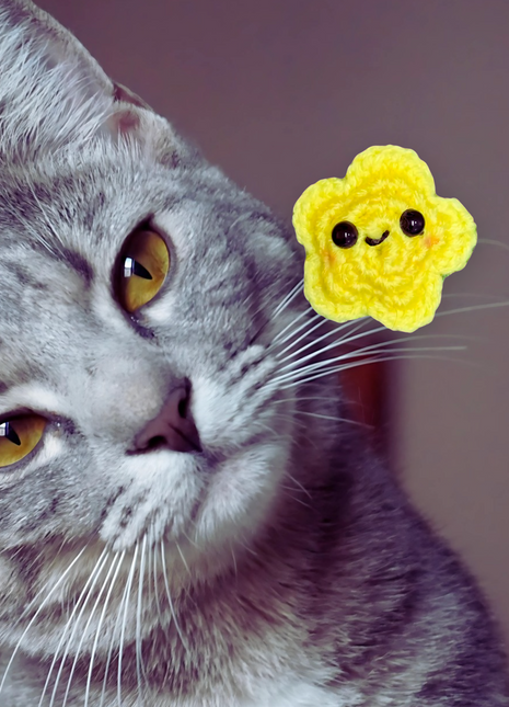 Handmade Catnip Toy | Twila L’Étoile the Celestial Chunkle Puff Infused with Miracle Nip Botanicals