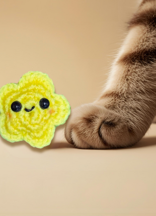 Handmade Catnip Toy | Twila L’Étoile the Celestial Chunkle Puff Infused with Miracle Nip Botanicals