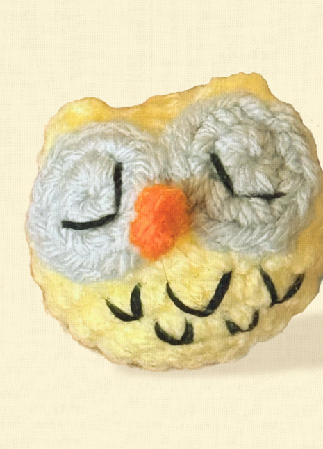 Handmade Catnip Toy | Yolk the Owl Chunkle Puff Infused with Miracle Nip Botanicals