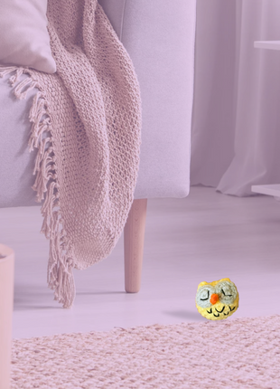 Handmade Catnip Toy | Yolk the Owl Chunkle Puff Infused with Miracle Nip Botanicals