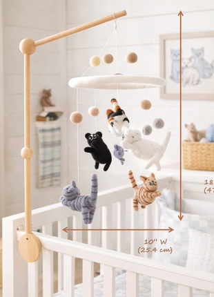 Felt Cat Baby Mobile