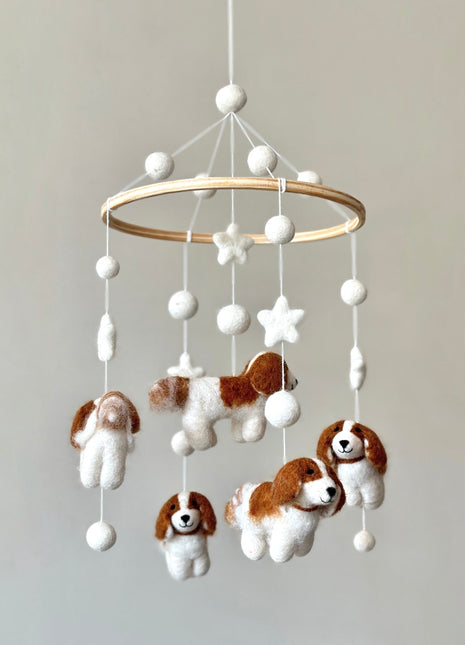 Felt Baby Mobile - Cavalier King Charles Cavalier - Pup List