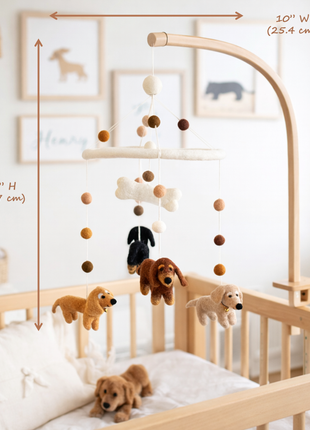 Felt Dachshund Dog Baby Mobile