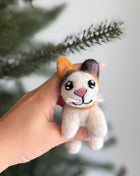 Felt Cat Ornament – Calico, Gray Tabby & Tuxedo 😺✨