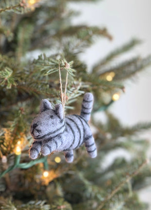 Felt Christmas Ornaments Set of 4 - Cats