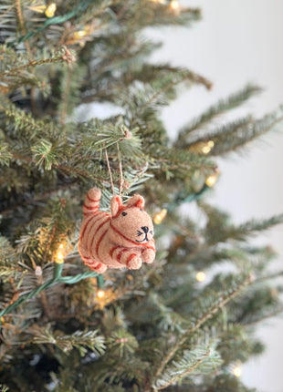 Felt Christmas Ornaments Set of 4 - Cats