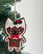 Felt Gingerbread Cat Ornament - Pup List