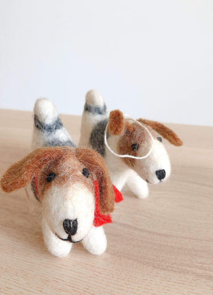 Felt Ornament - Jack Russell Dog