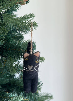 Felt Ornament - Playful Cat