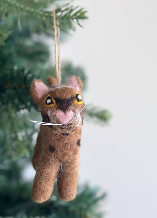 Felt Ornament - Playful Cat