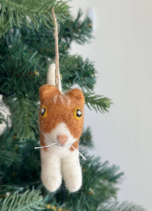 Felt Ornament - Playful Cat