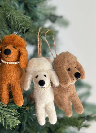 Felt Ornament - Poodle Ornament