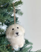 Felt Ornament - White Maltese Dog