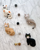 Felt Stitched Cat Garland