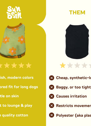 Flower Power Dog T-shirt - Pup List