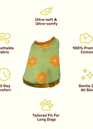 Flower Power Dog T-shirt - Pup List