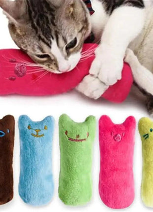 Funny Colorful Teeth Grinding Catnip Toys Cute Kitten Chewing Toy Stuffed Toys For Pets Soft Cat Toys