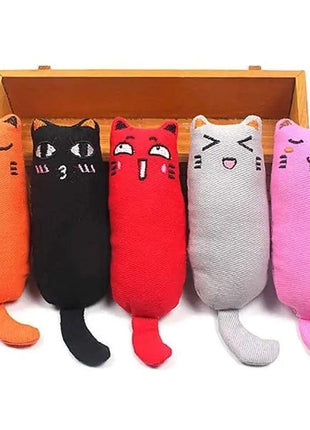 Funny Colorful Teeth Grinding Catnip Toys Cute Kitten Chewing Toy Stuffed Toys For Pets Soft Cat Toys