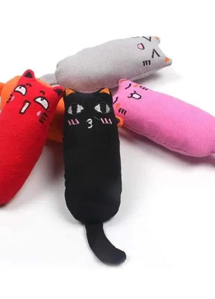 Funny Colorful Teeth Grinding Catnip Toys Cute Kitten Chewing Toy Stuffed Toys For Pets Soft Cat Toys