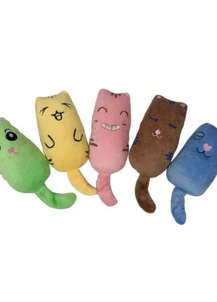Funny Colorful Teeth Grinding Catnip Toys Cute Kitten Chewing Toy Stuffed Toys For Pets Soft Cat Toys