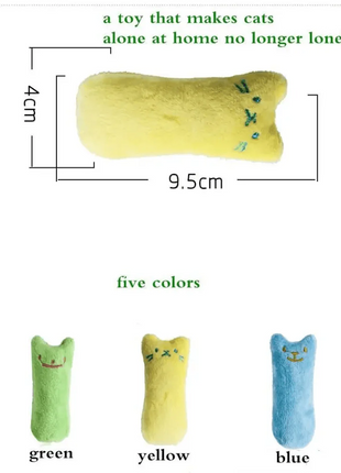 Funny Colorful Teeth Grinding Catnip Toys Cute Kitten Chewing Toy Stuffed Toys For Pets Soft Cat Toys